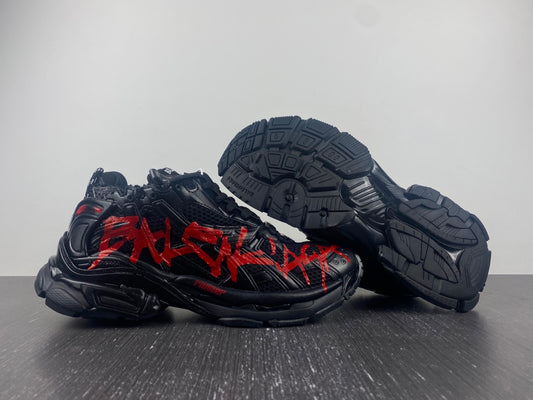 Balenciaga Runner Graffiti Black Red