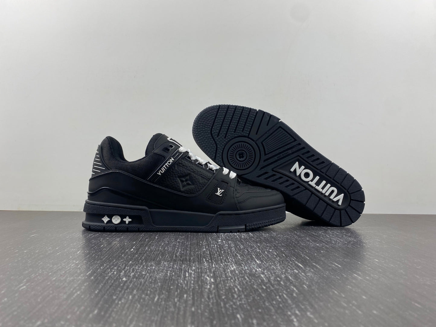 Louis Vuitton Trainer Black Embossed Monogram