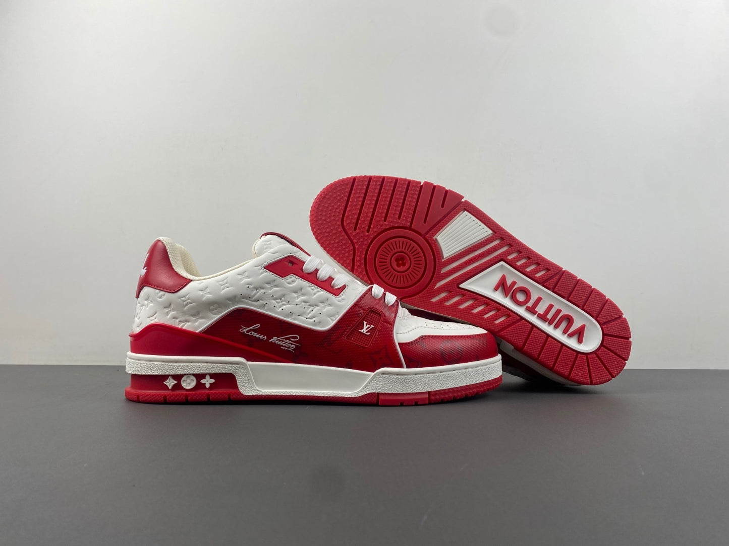Louis Vuitton Trainer #54 Signature Red White