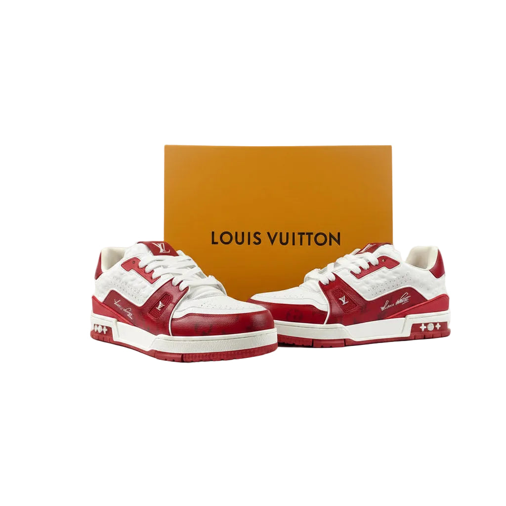 Louis Vuitton Trainer #54 Signature Red White