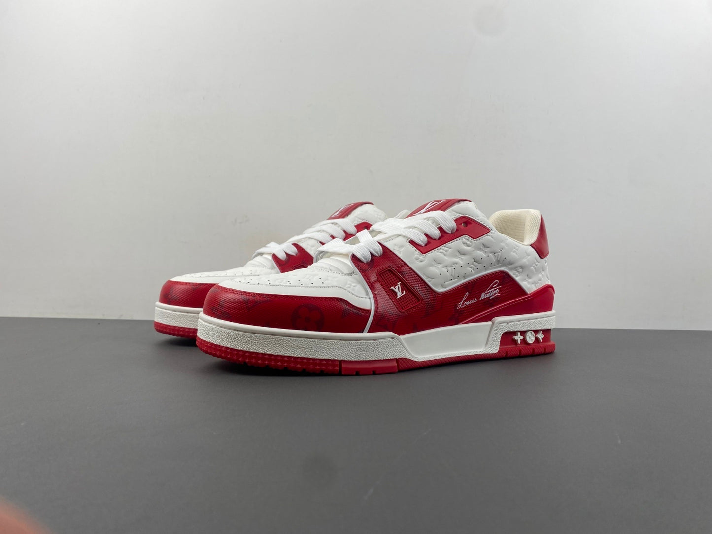 Louis Vuitton Trainer #54 Signature Red White