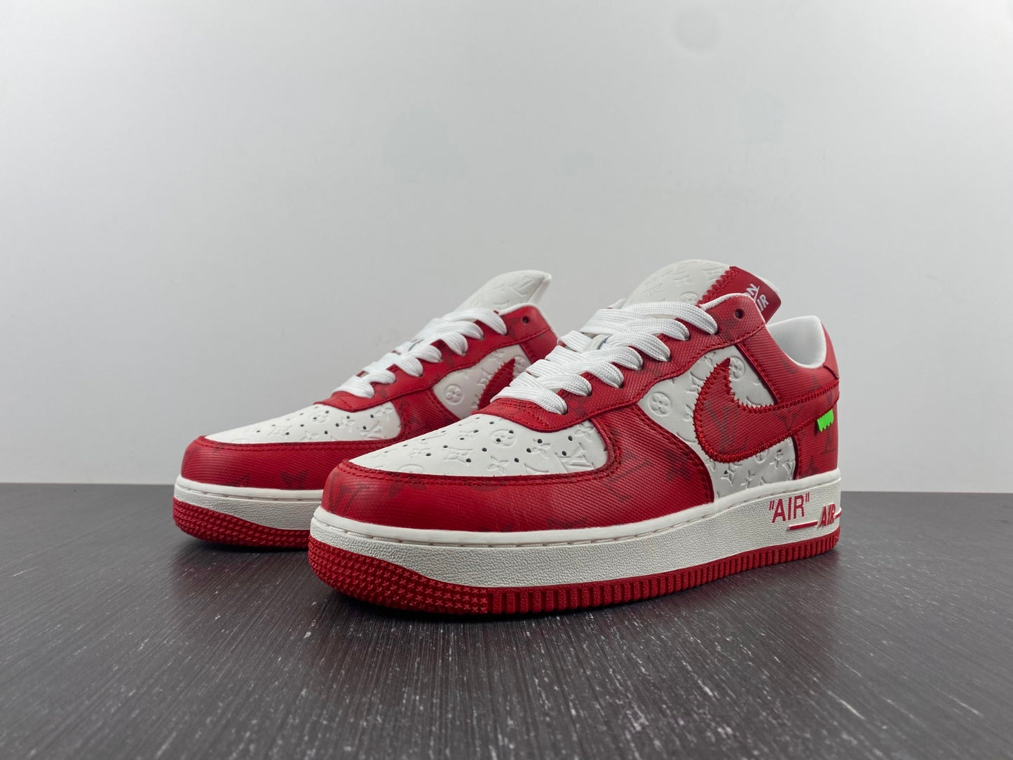 Louis Vuitton Nike Air Force 1 Low By Virgil Abloh White Red