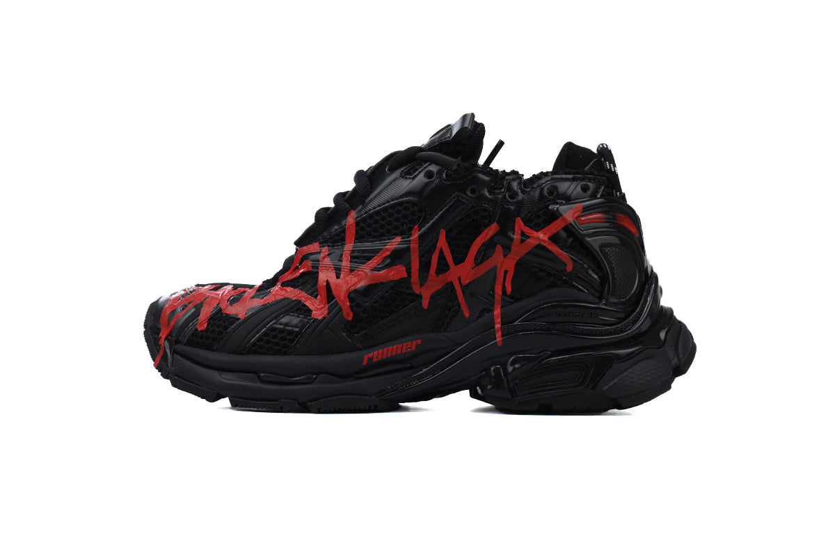 Balenciaga Runner Graffiti Black Red