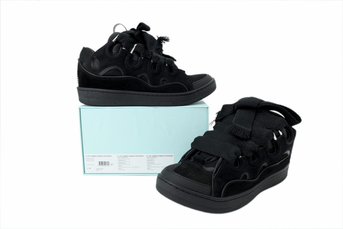 Lanvin Leather Curb Triple Black