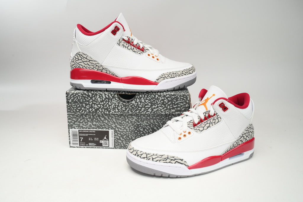 Jordan 3 Cardinal red