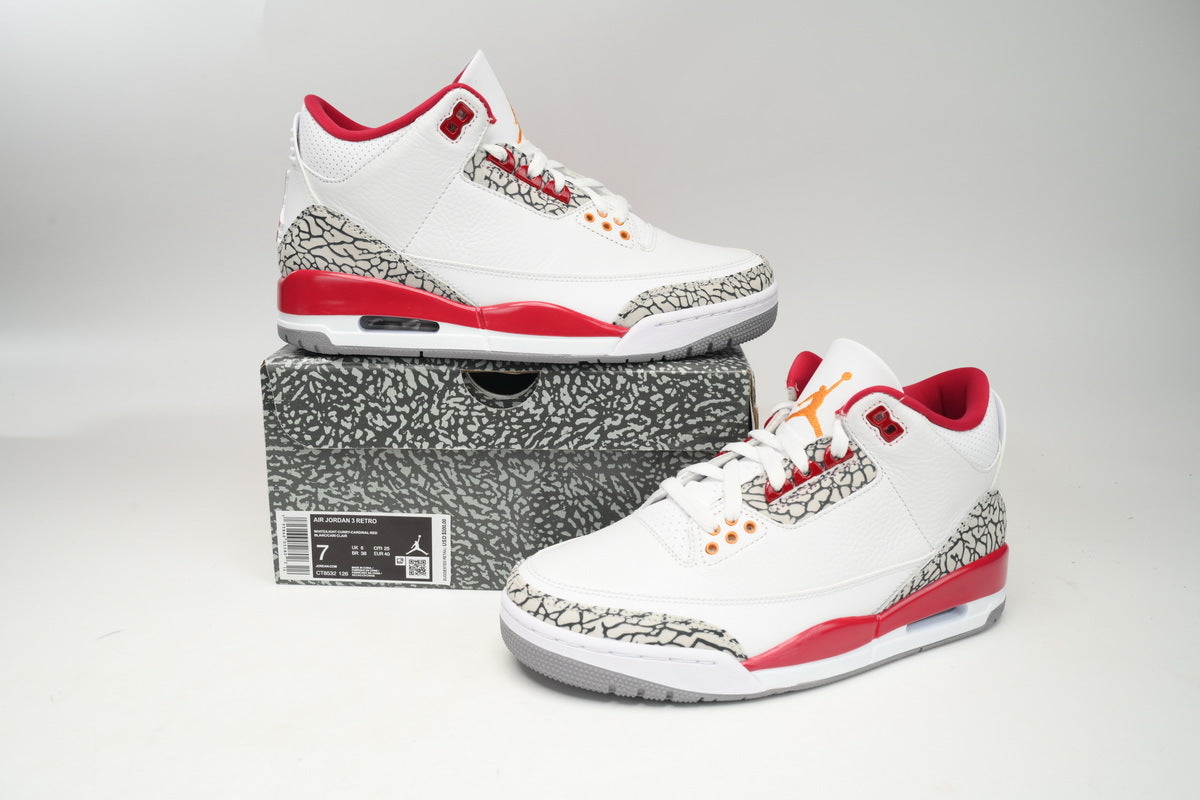 Jordan 3 Cardinal red