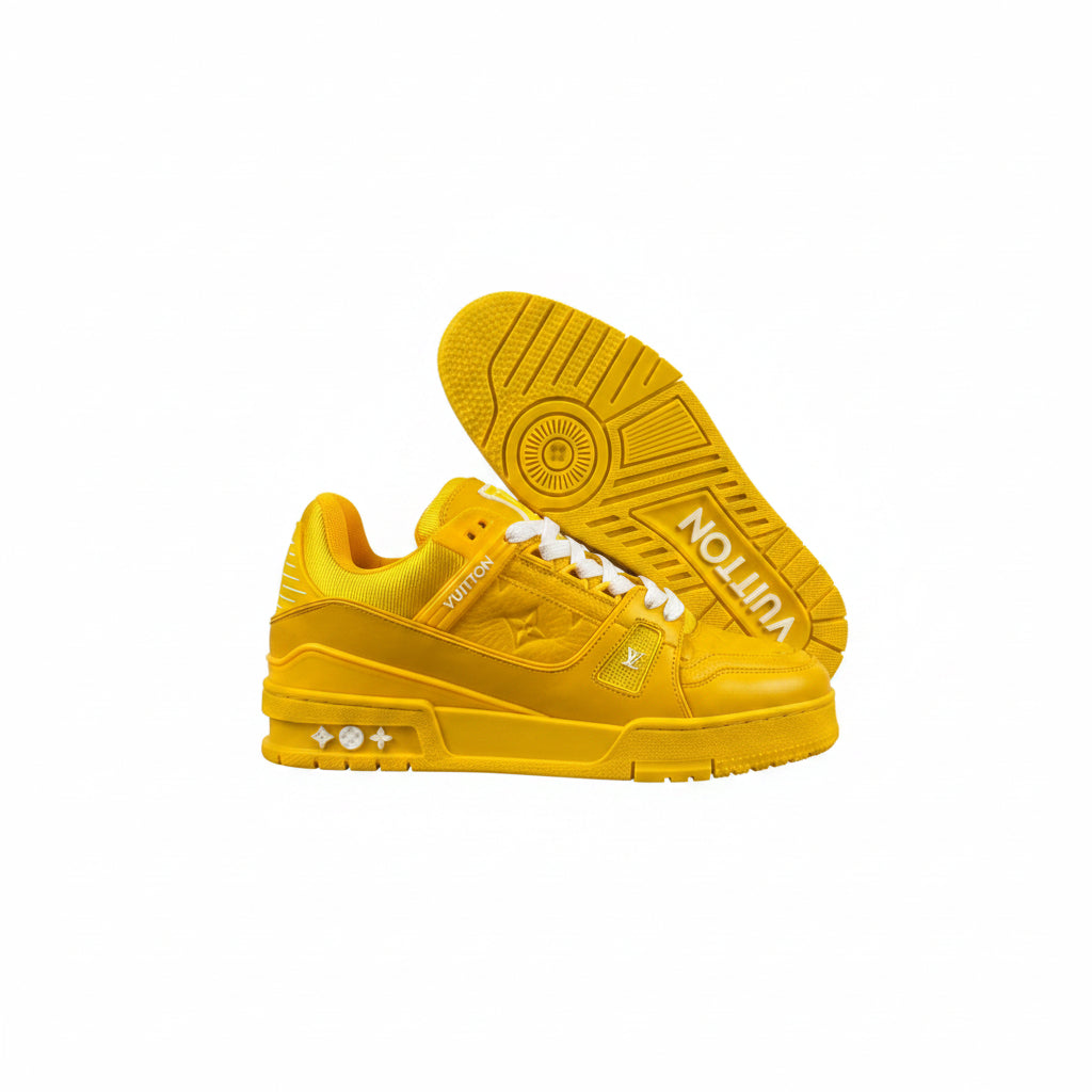 Louis Vuitton Trainer Yellow Embossed Monogram