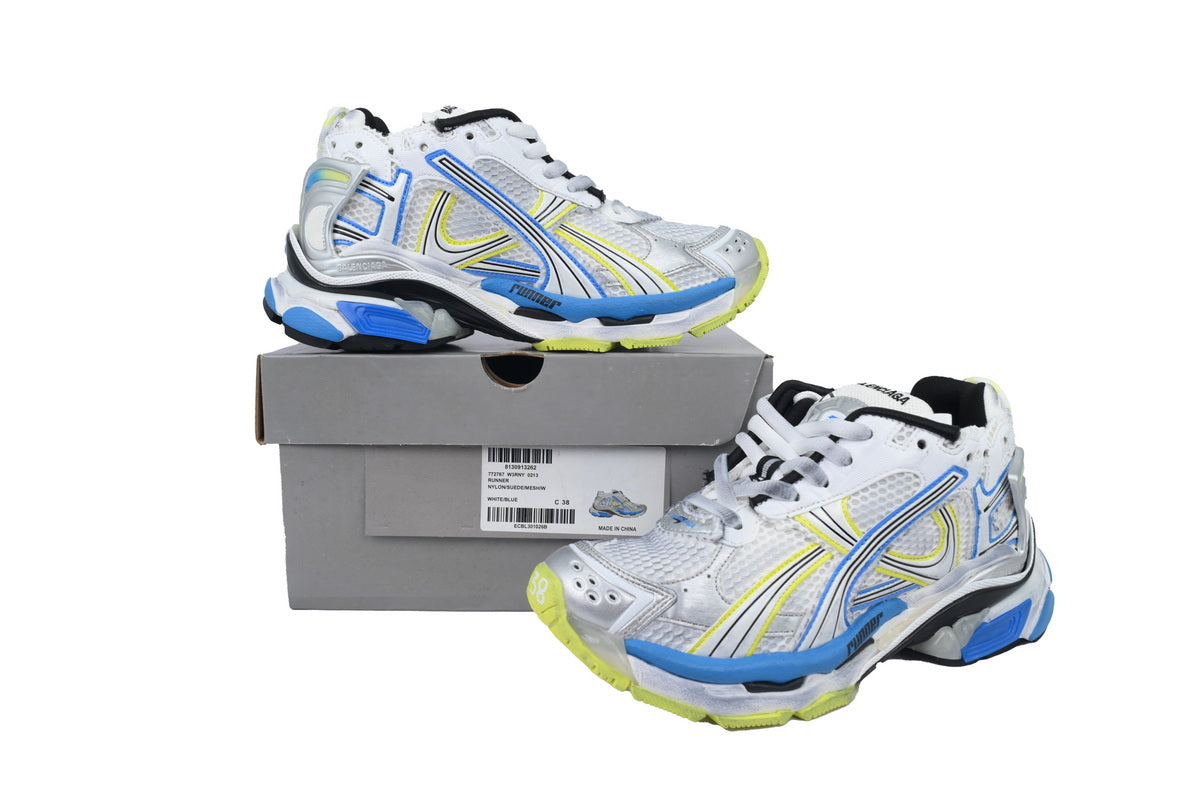 Balenciaga Runner White Yellow Blue