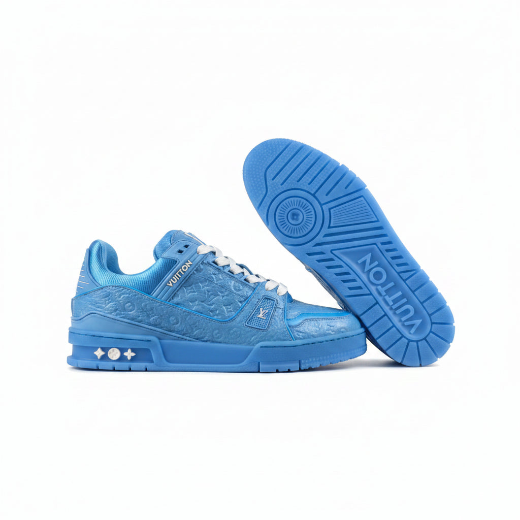 Louis Vuitton Trainer Blue Embossed Monogram