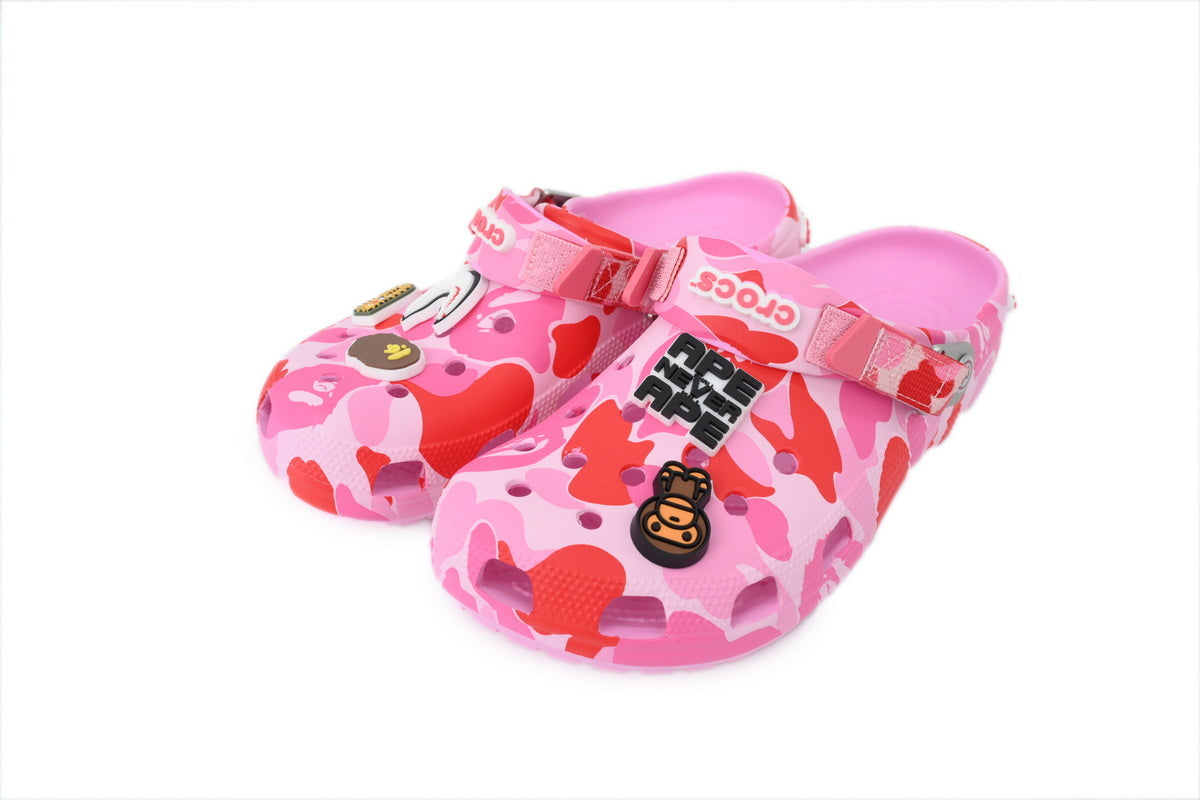 CrocsxBape Pink