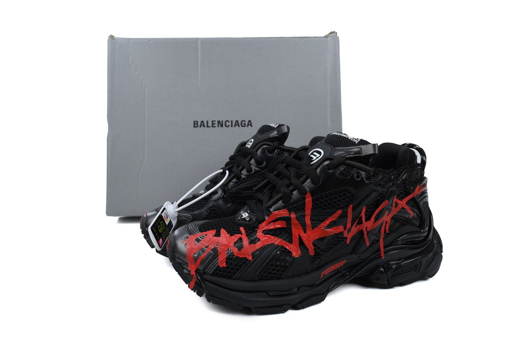 Balenciaga Runner Graffiti Black Red